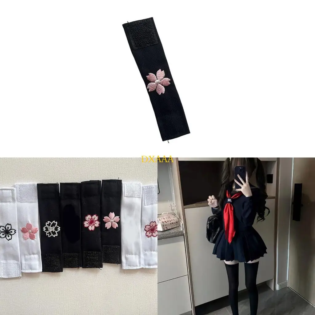 DXAA Comfort Triangle Scarf Necktie With Secure Rings Closure Easy Necktie Rings Buckles For Students Professionals