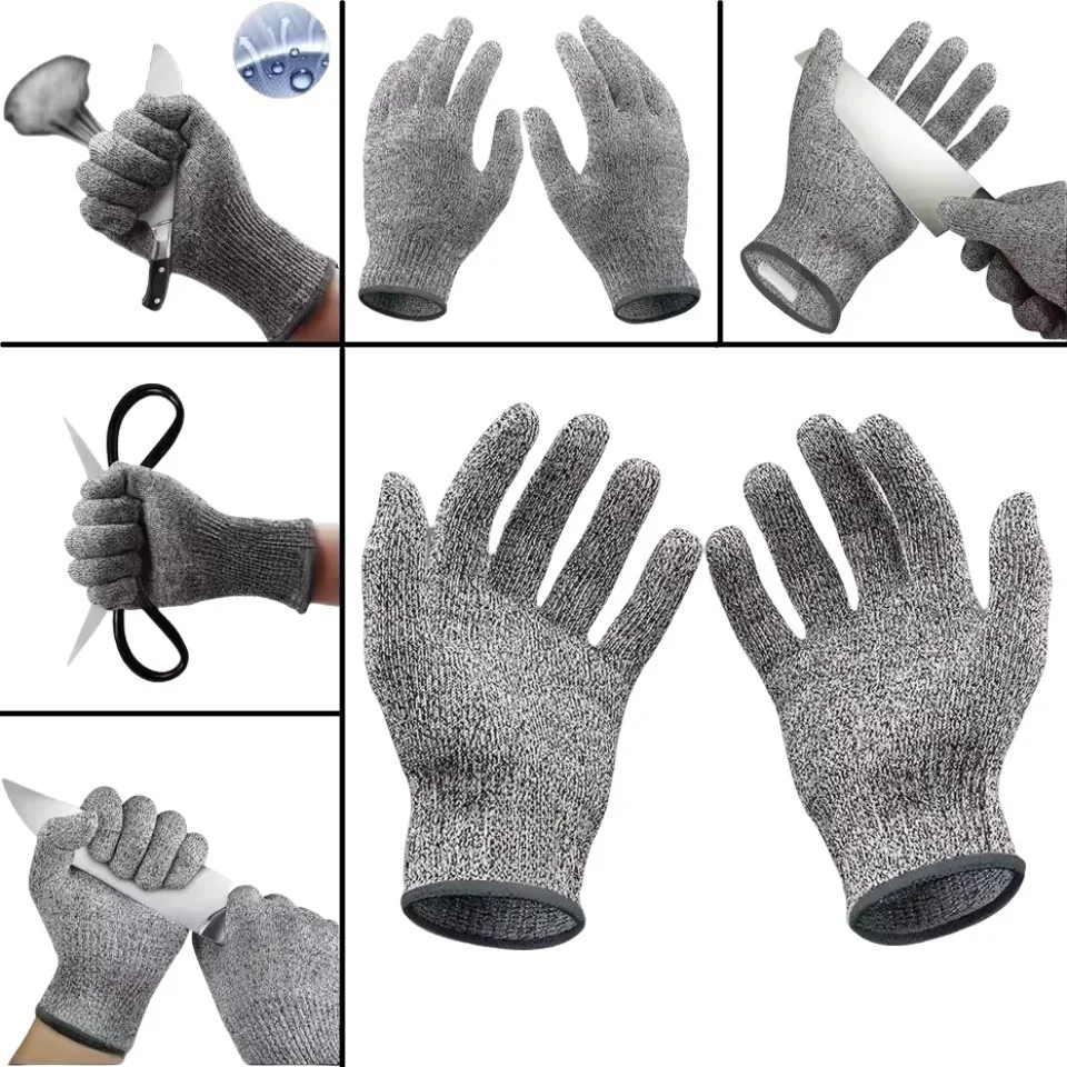 Level 5 Cut Proof Gloves HPPE Material Lightweight & Breathable Anti-Scratch for Glass Handling Food Industry Multi-Purpose