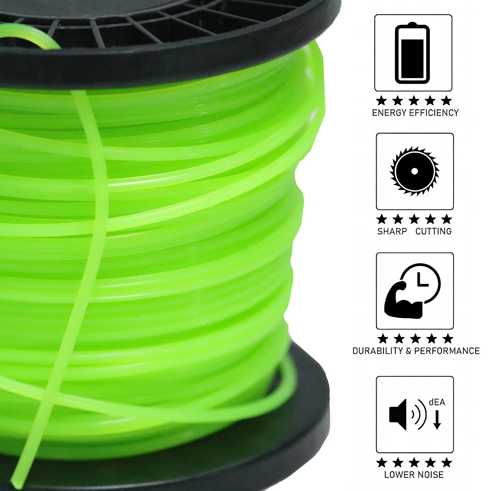 COSY 1LB Nylon Octagonal shape Mowing Trimmer Line Trimmer Head String for Grass Trimmer Roll Grass Rope Line Brushcutter Wires