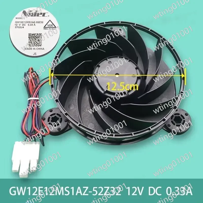 For Haier Refrigerator Cooling Fan GW12E12MS1AZ-52Z32 12V DC 0.33A Replacement Part
