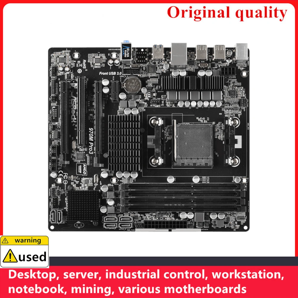 

Used For ASRock 970M Pro3 M-ATX Motherboards Socket AM3+ DDR3 32GB For AMD 970 Desktop Mainboard SATA III USB3.0