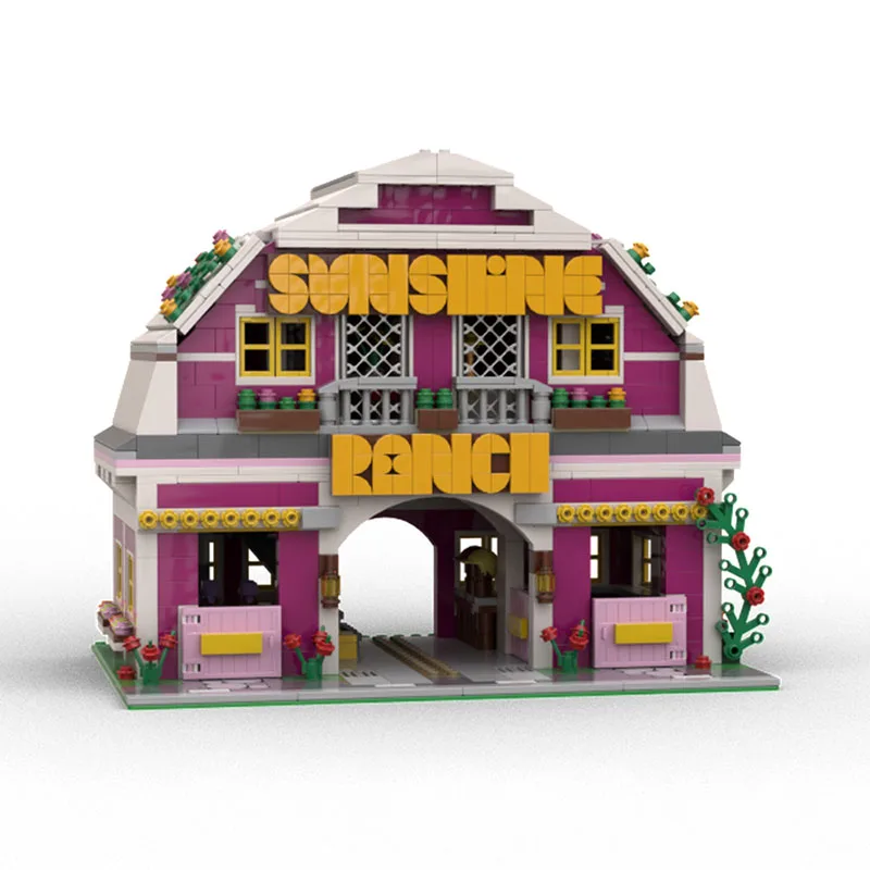 Bloc de construction MOC, nouveau produit exquis, version d'extension, technologie Sunshine Ranch, jouet modulaire pour enfants, assemblage à monter soi-même