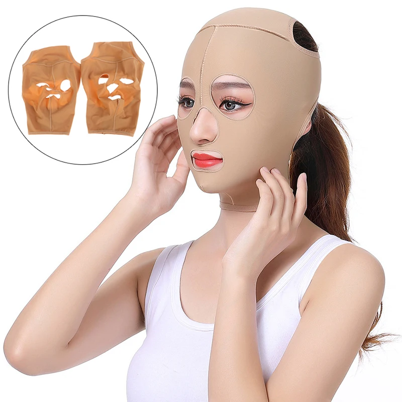 3d Face Lift Reusable Breathable Beauty Women Anti Wrinkle Slimming Bandage V Shaper Full Face Lift Sleeping Bandage