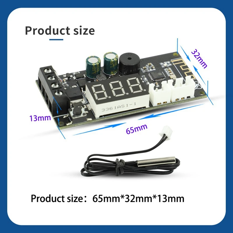 Termostato WIFI remoto, módulo controlador de temperatura de alta precisión, colección de aplicaciones de refrigeración y calefacción, fácil de usar, negro