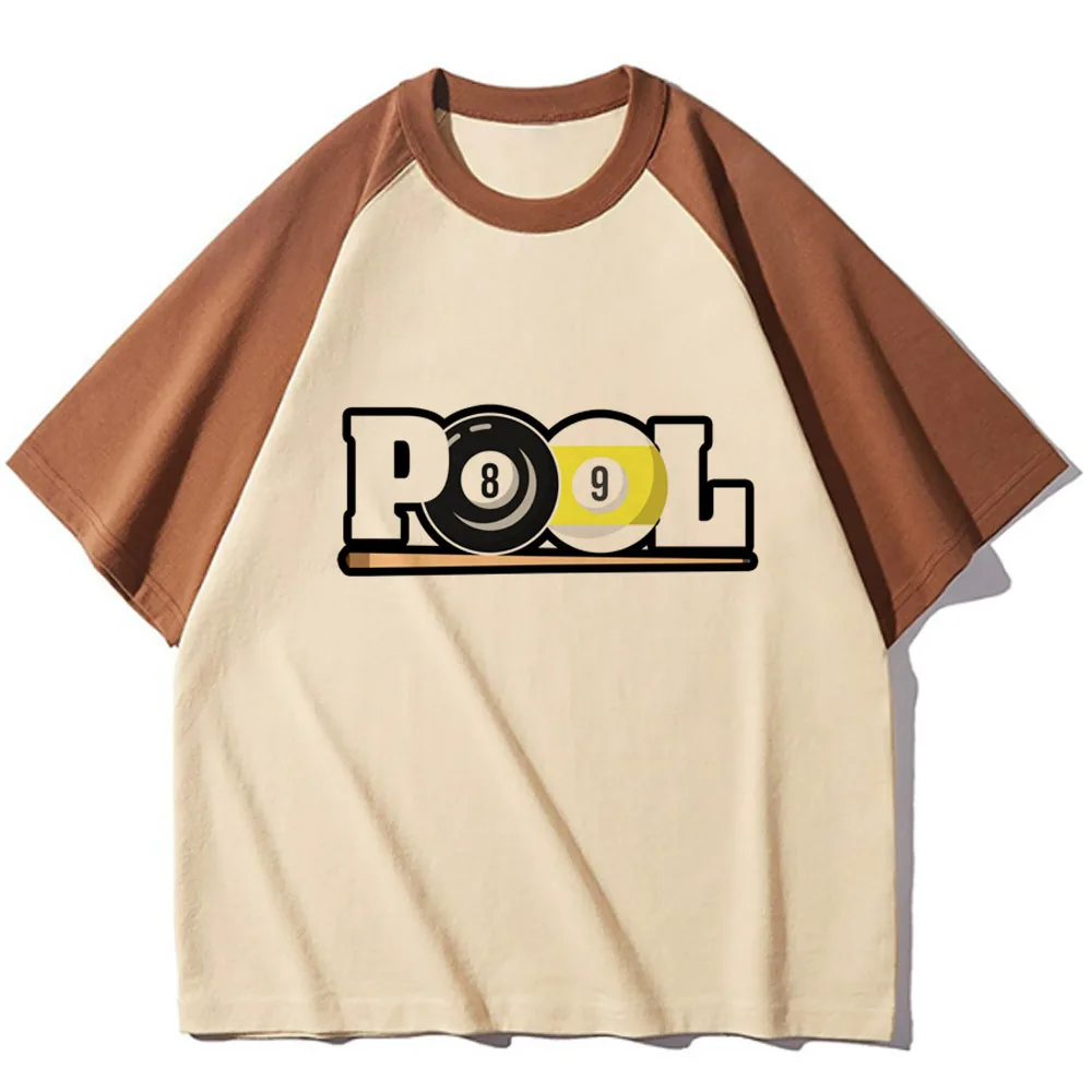 Pool Billiards t-shirts women Japanese graphic tee crew neck t-shirts girl streetwear harajuku funny clothes