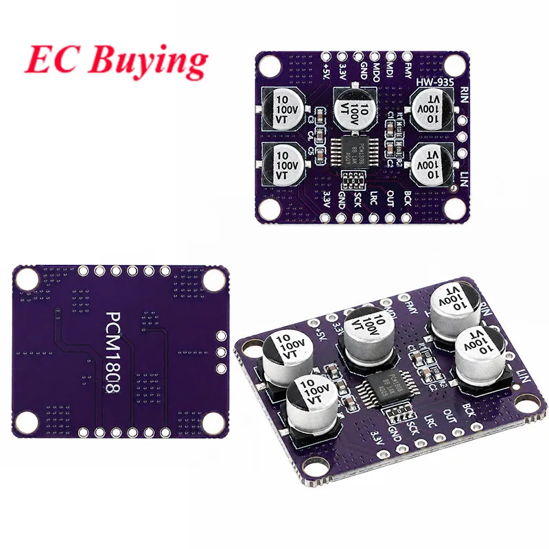 5pcs/20pcs PCM1808 Stereo Audio ADC Module 24Bit Single-Ended Analog Input I2S Output Decoder Board For DSP STM32 ESP32 Audio