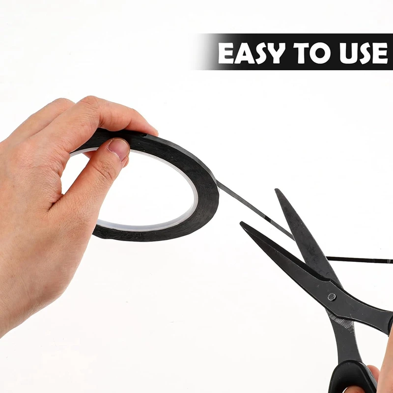 เทปไวท์บอร์ด4ชิ้นเทปลายปักสีดำเทปพันหมุดกว้าง3มม. สำหรับห้องเรียนการประชุมจอแสดงผล (สัตว์เลี้ยง)