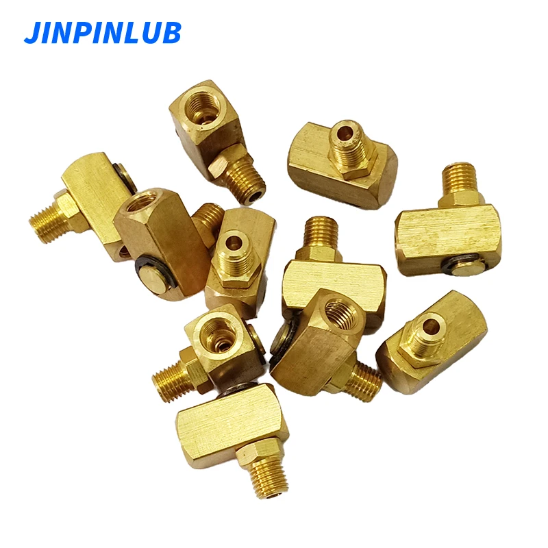 

JINPINLUB FS Латунный прямоугольный соединительный адаптер для соединения гидравлических труб системы смазки