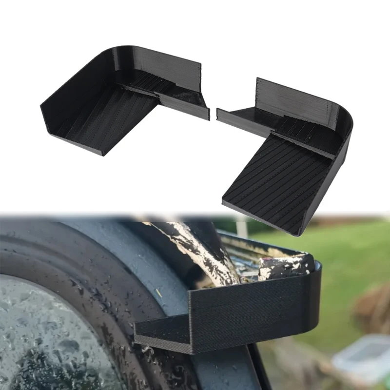 2PCS For Land Rover Defender 90/110 Roof Drainage Channels Deflector Covers The Water Drainage Channels Black Car Accessories