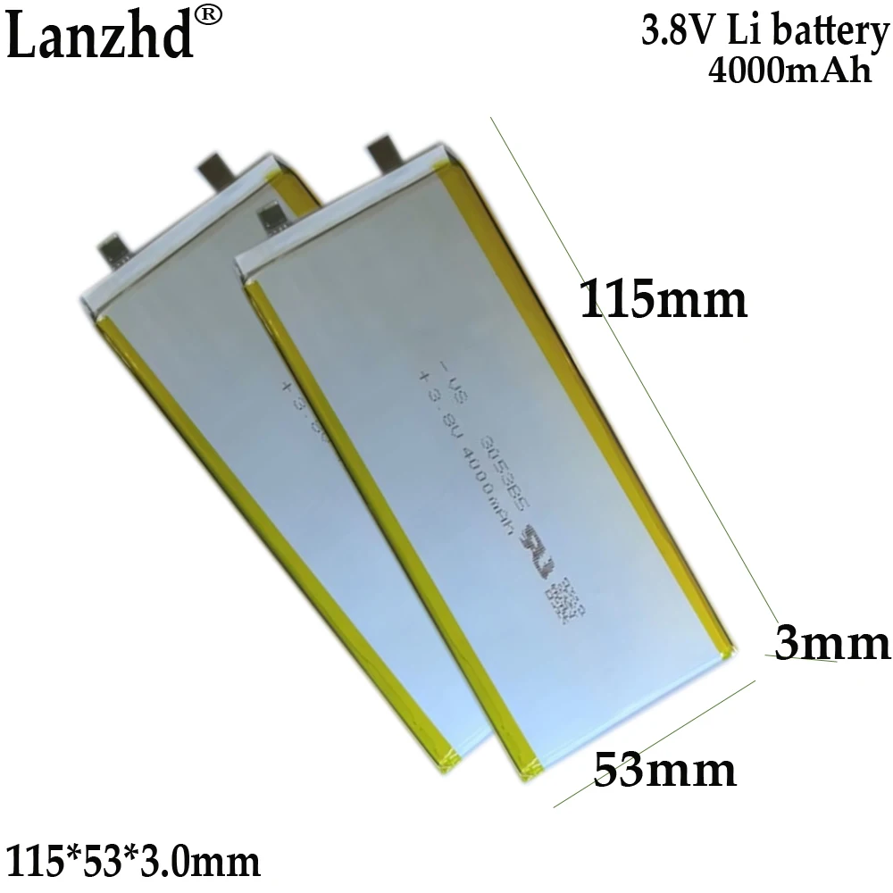 NEW 3.85V Li battery For Notebook Tablet computer Medical device searchlight detection battery 3053B5 3053115 4000mAh