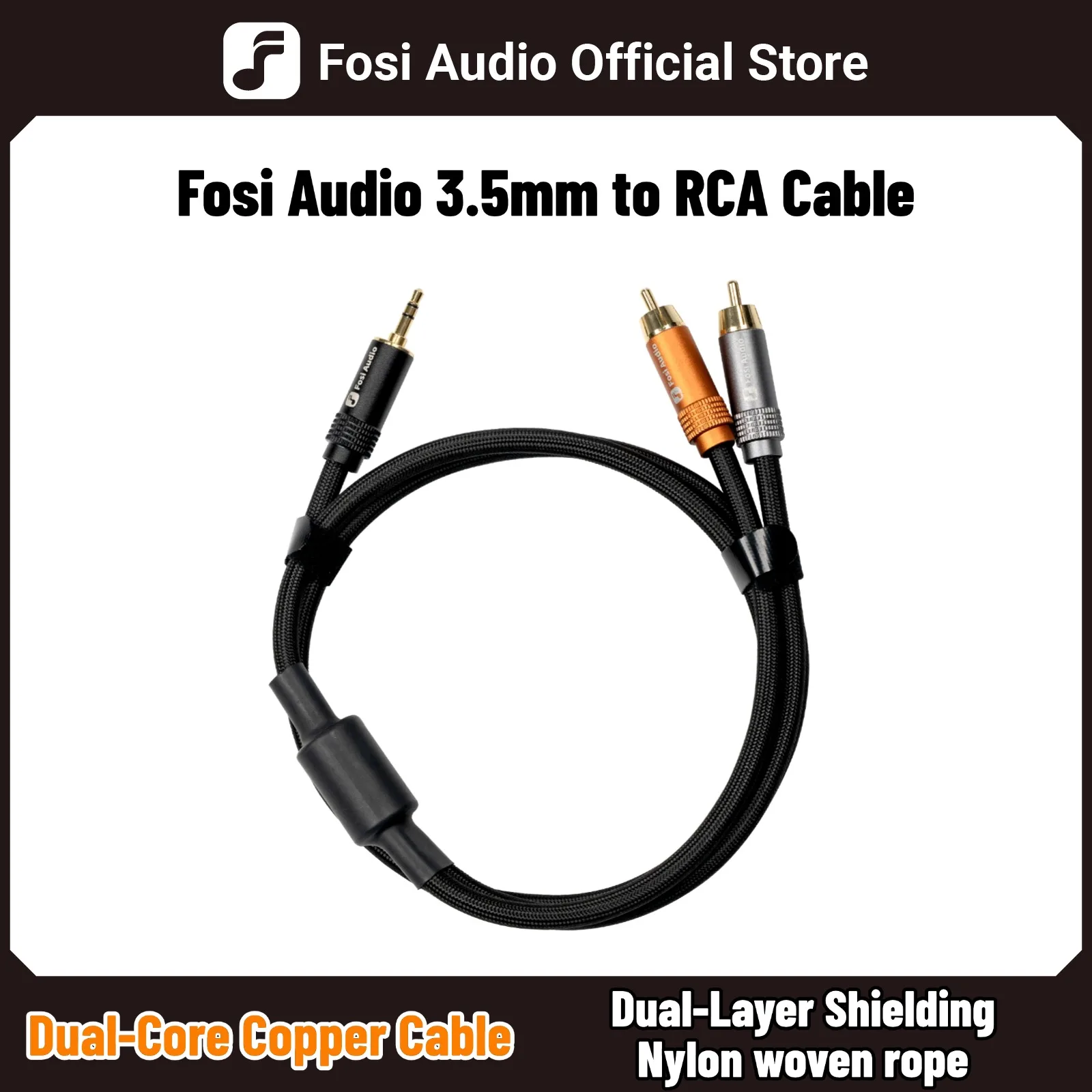�y�Z�[�����zFosi Audio 3.5mm to 2RCA�I�[�f�B�I�P�[�u�� �f���A���R�A��RCA�P�[�u�� �A���v�APC�A�d�b�AMP3�p