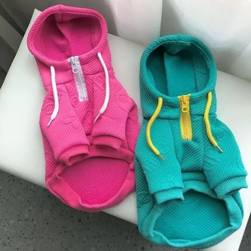 Pet Dog Cat Clothes for Small Medium Large Dogs Spring Autumn Designer Dog Hoodie Schnauzer Puppy Costume Two-Legged Pets Jacket