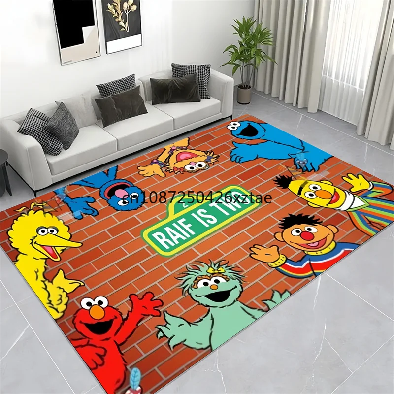 SS-Sesame -S-Street Poster Carpet  Kitchen Mat Fashion Yoga Mat Living Room Bedroom Decorat Non-slip Mat