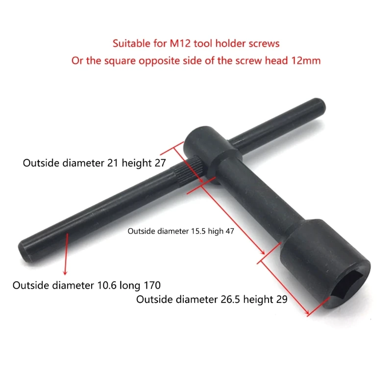 45# Steel Screw Wrench 8mm 10mm 12mm Lathe Bed Frame Screw Wrench Inner Square Spanner Tool for Engraving Machine M4YD