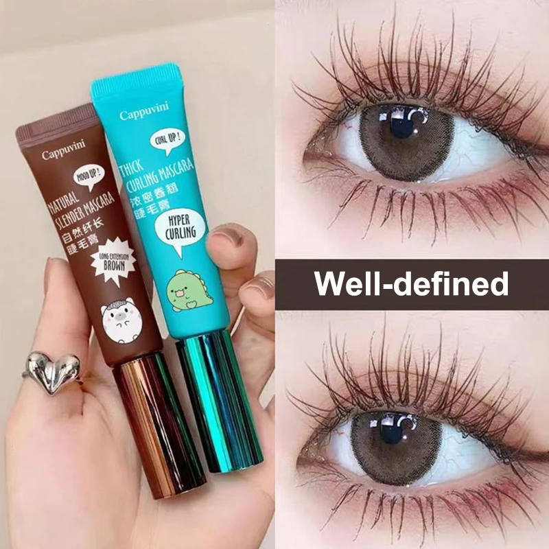 Cappuvini Slimming And Volume Mascara Brown Black Mascara Set Waterproof And Long-Lasting Curl Non-smudge Eyelash Makeup Mascara