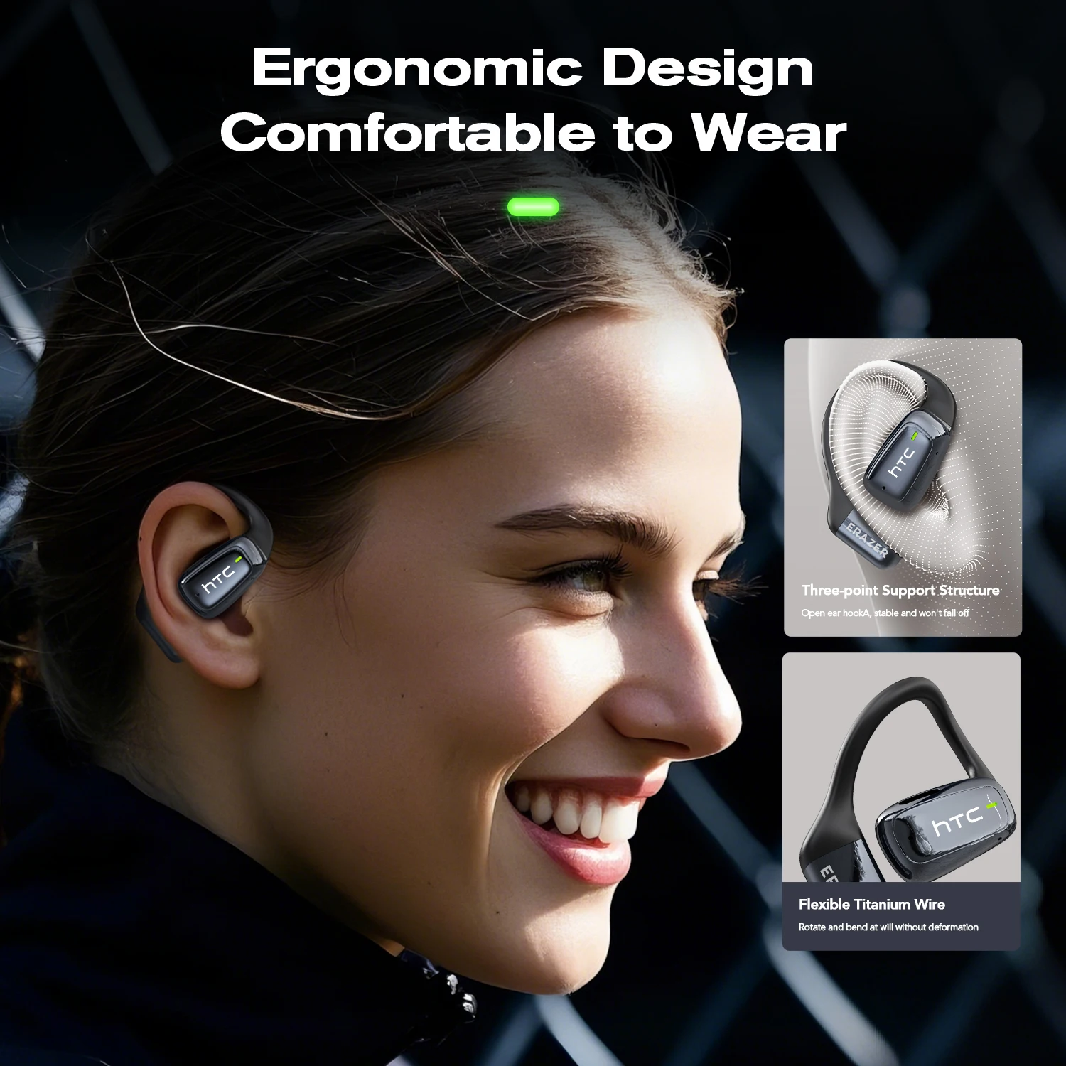 HTC NE25 Bluetooth V5.4 Kopfhörer Drahtlose LED Digital Display Kopfhörer Rauschunterdrückung Headset Neue Super Long Endur – Detail 7