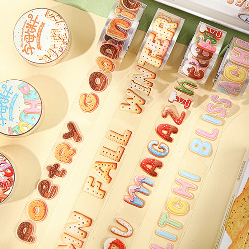 

Бумага Mr. 3 рулона/пакет, серия «Алфавит Cookie», длинная петлевая лента, креативный справочник, художественная лента, чехол для телефона «сделай сам», альбом для ноутбука