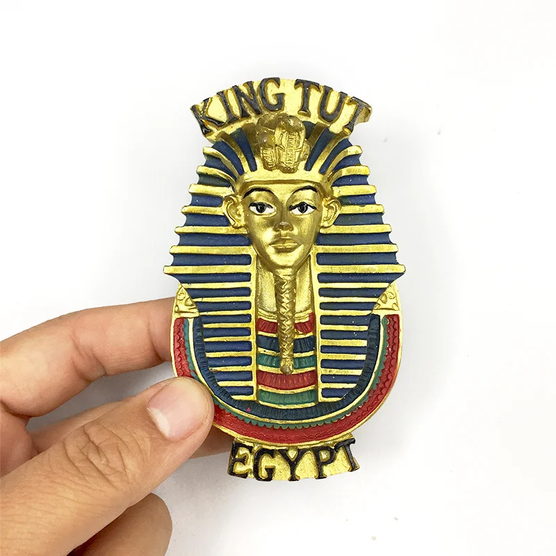 Egyptian Three-Dimensional Pharaoh Statue High-End Refrigerator Magnet Travel Souvenir Three-Dimensional Hand-Painted Decoration