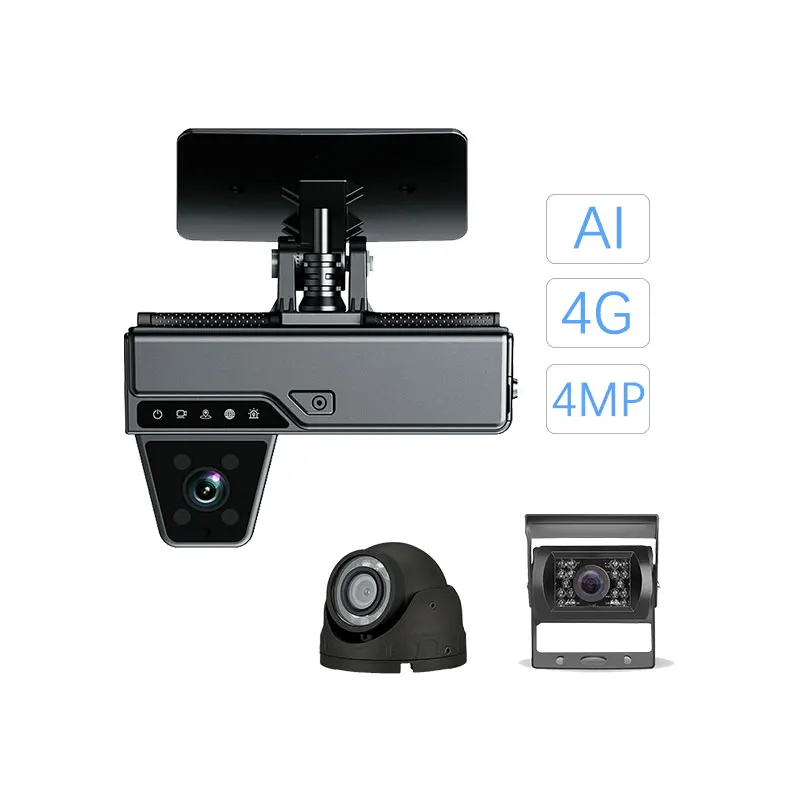 High Quality 4   s Dash Cam 3 Channel AI Dashcam 4G DVR Car 4    Kit with DVR for GPS Wifi Vehicle