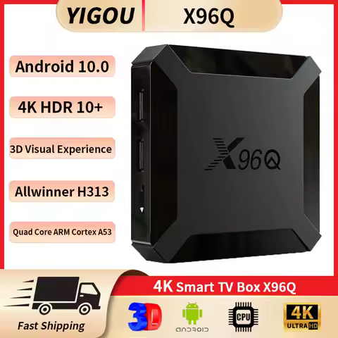 X96Q TV Box Android 10.0 Allwinner H313 Quad Core 4K 2.4G Wifi Smart TV BOX Youtube Google Player Set Top Box