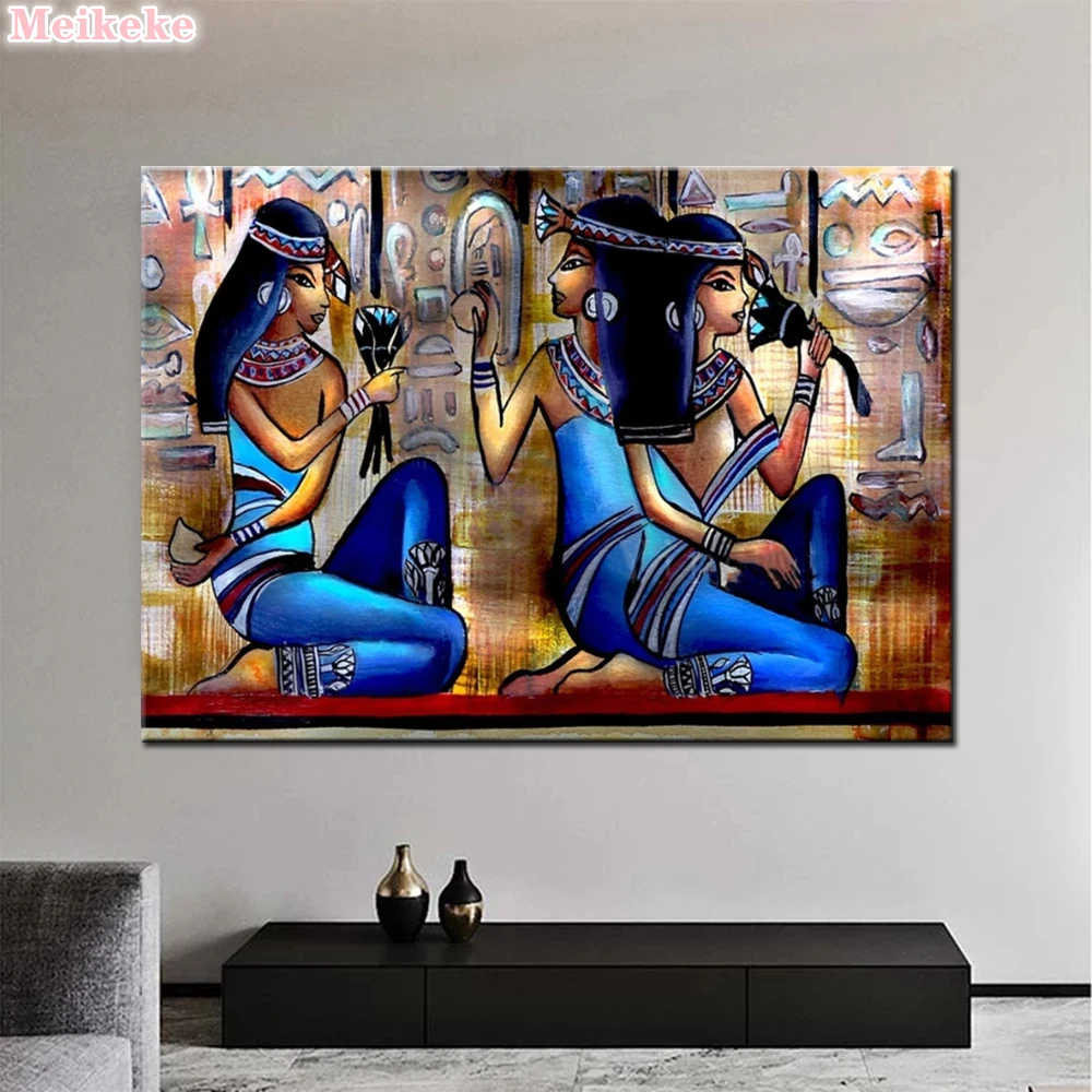 

5D DIY Diamond Painting egyptian goddess , Egyptian woman Diamond Embroidery Home Decor Needlework Diamond Mosaic Gift