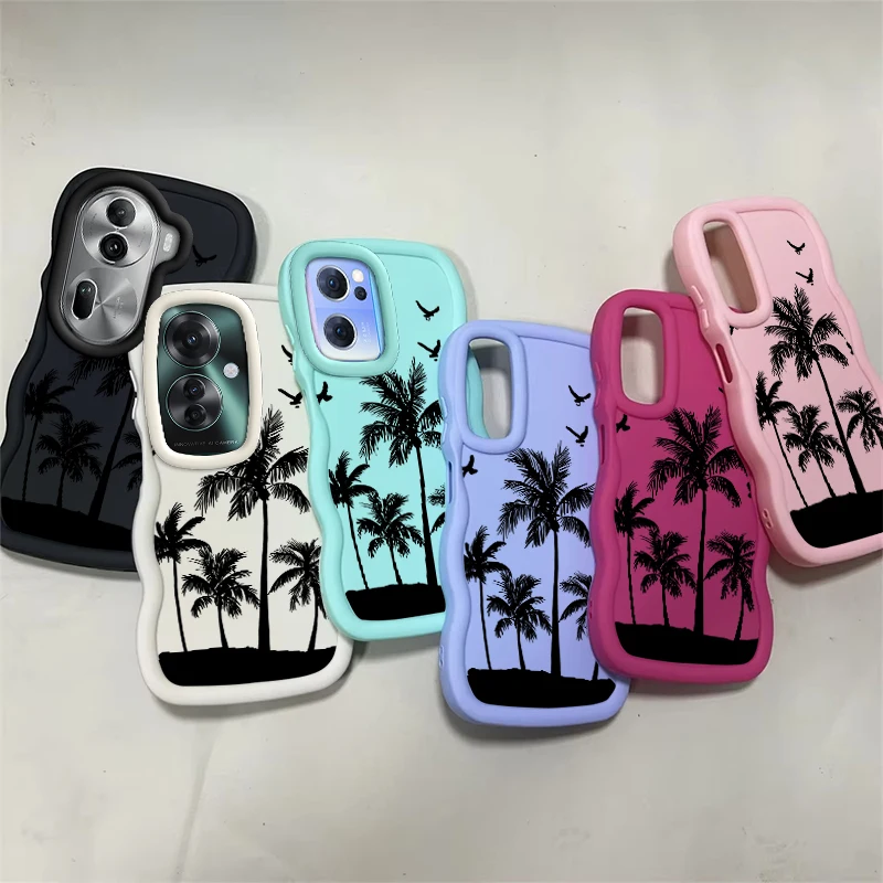 

Чехол для телефона Palm Tree для OPPO A3x A17 A38 A57 A58 A59 A60 A76 A78 A79 A98 F27 F29 RENO 7 7Z 8T 11 12 13 F PRO Soft Wave Cover