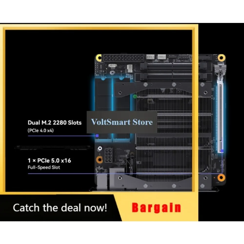 VoltSMinisforum Ryzen9 7945hx Motherboard Itx Home Processor Ddr5 5200mt/s Dual M.2 Slots 2.5g Lan 2*usb2.0 Pcie5.0x16 Usb3.2*2