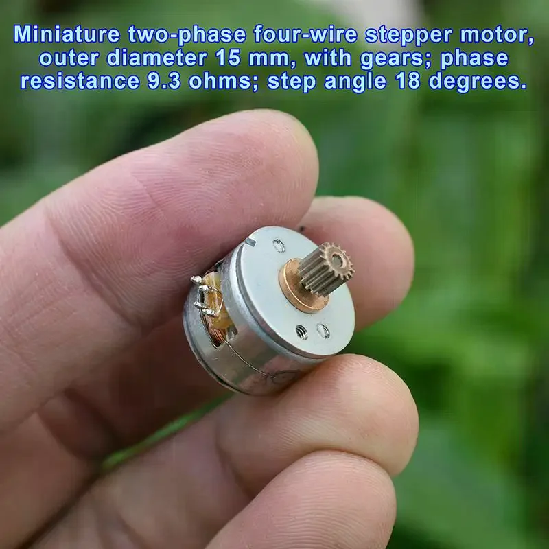 Metal Gear Mini Stepping Motor DC 5V 15mm Diameter 2-Phase 4-Wire 1/3Pcs for Scientific Experiment DIY Use