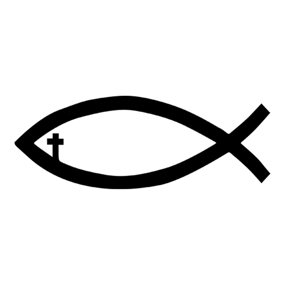 Jesus Fish Christian Cross Sticker Vinyl Decal Car Window Wall Bumper Xmas Gift Automobiles,18cm*6cm