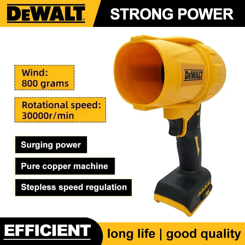 

Dewalt 30000 об/мин Бесщеточный воздуходувка Беспроводной турбовентилятор Ручной жестокий вентилятор Сушилка 20 В Перезаряжаемые инструменты для выдувания пыли