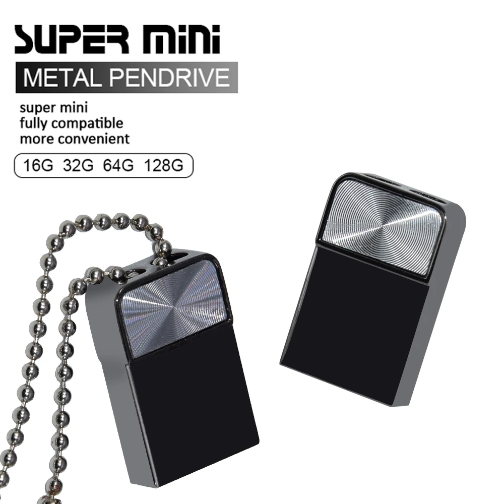 Mini Metal Usb Flash Drive USB 2.0 Pen Drive 64gb 128gb Flash memory card USB Stick Pendrive 8gb 16gb 32gb memory Stick