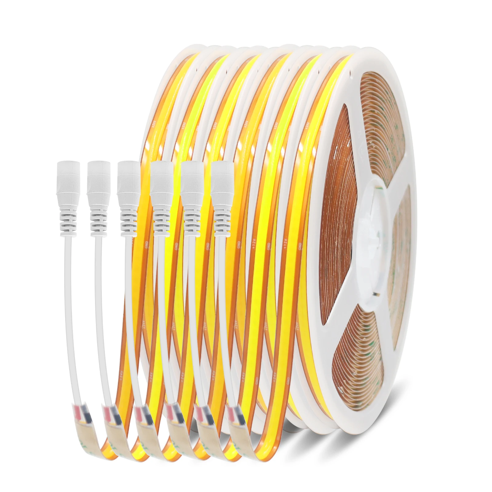 Bezinwazyjnie cięciąca się taśma LED COB 24V Super Jasna 720 LED/m Elastyczna taśma 8MM PCB Wysoka gęstość oświetlenia liniowego Ciepła Naturalna Biel — zdjęcie 2