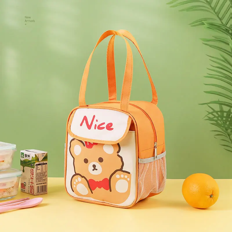 Cartoon Lunch Box Bag for Students Thickened Cute Bento Bag for Children Mother Kids Bags for Girl Women Handbag Дитячі Сукні 가방