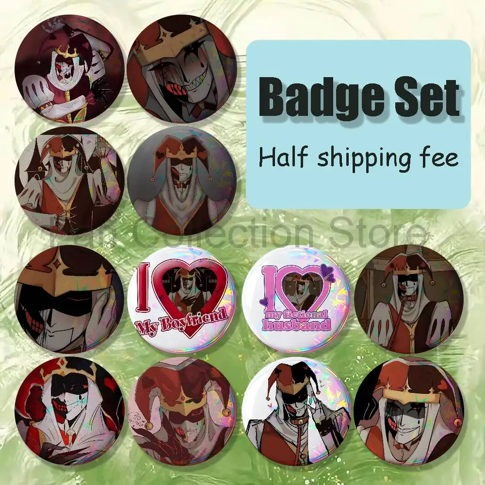 J-Jestyn K-Kingdom of Marionettes Brooches Backpack Accessories 25,32,44,58,75mm Round Enamel Pins 4-piece set Fan Merchandise