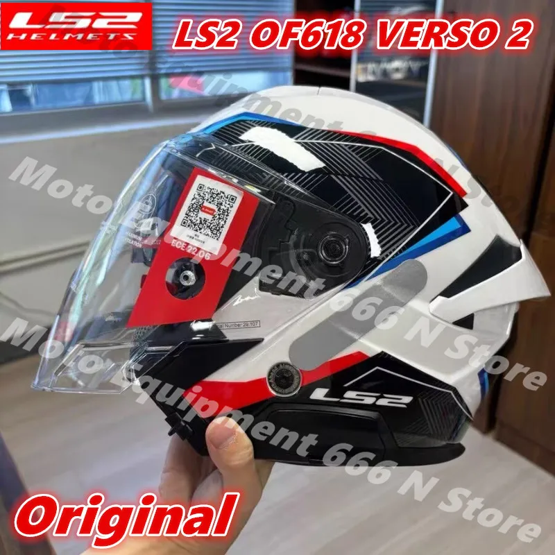 

LS2 OF618 VERSO 2, мотоциклетный шлем с двойным козырьком, шлемы ECE LS2 Casco Para Moto of618, козырек для женщин, скутер, Casque Moto
