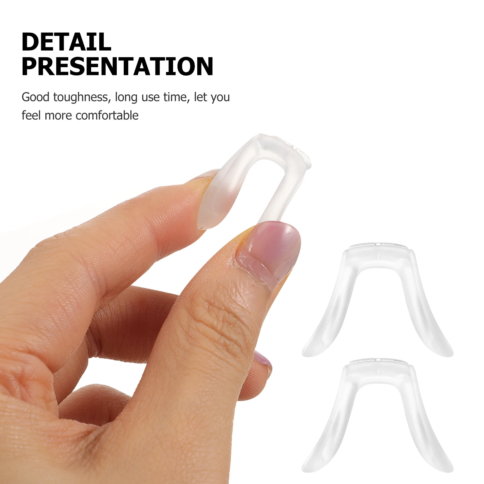 3pcs Transparent Nose Pads for Eyeglasses Non-slip Comfortable Silicone Replaceable Supplies Students Children Glasses Repair