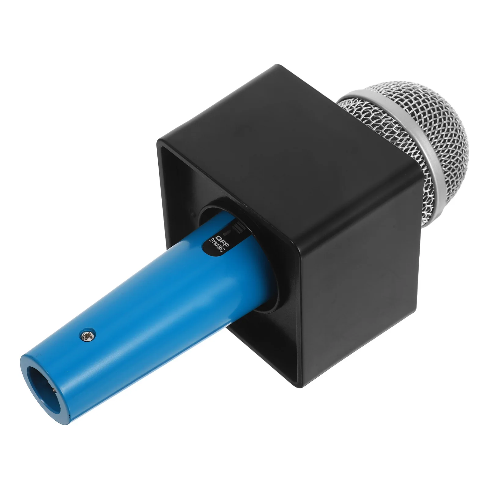 

18cm Simulation Microphone Prop Square Cube Flag Pretend Play Costume Role Play Karaoke Party Performance Fake Interview