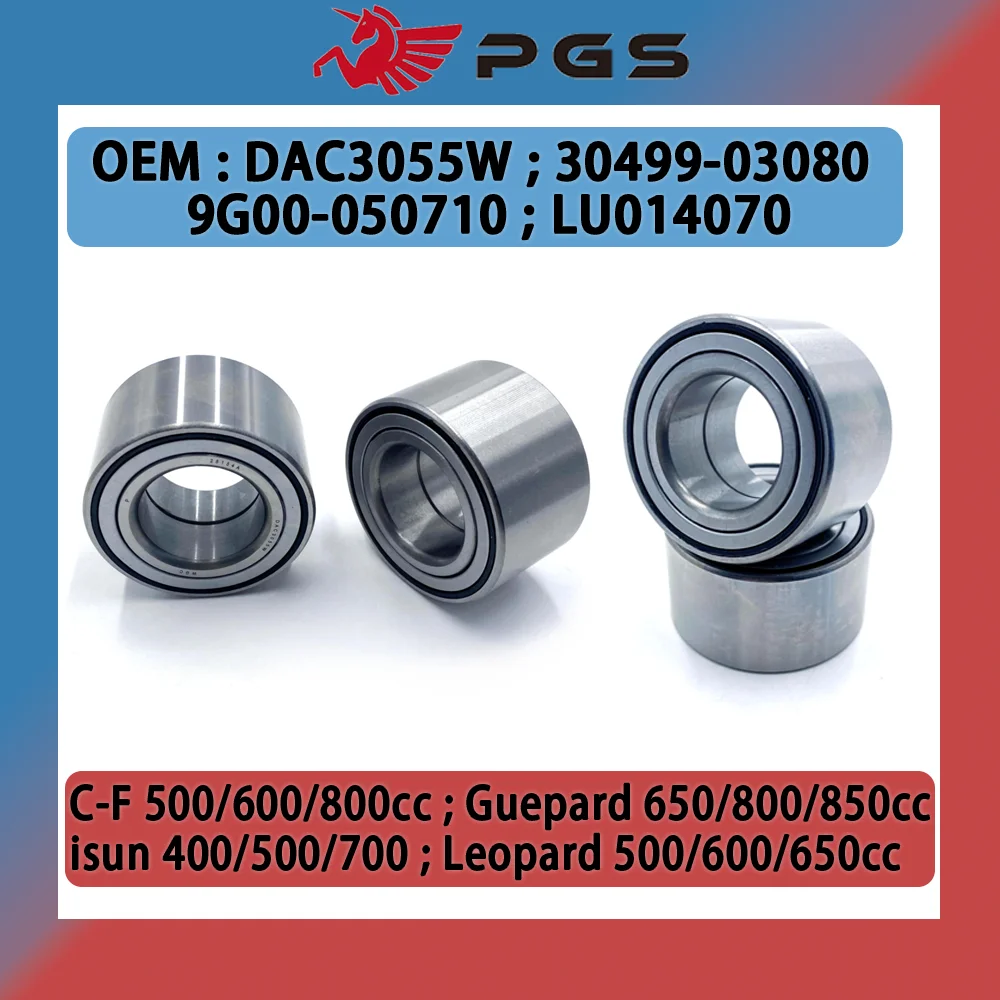 Rolamento do cubo de roda PGS para Yamaha, Big Bear 400, Grizzly 550, YFM 700, Kodiak 400, 450, Thunder L0014070, 30499-03080, DAC3055W, 4pcs