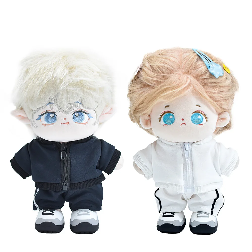 

For 20cm Plush Cotton Doll Clothes Outfit Sportswear Dress Up Dolls Accessories Sitting Party Changing Dress Game DIY Toys