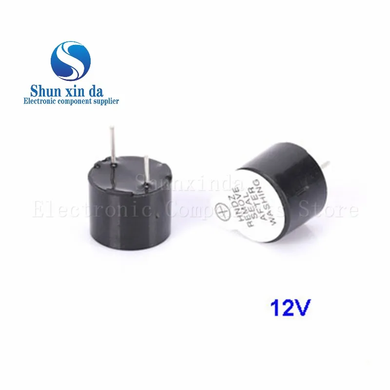 10 SZT./Lot 12095 3V 5V 12V Aktywny Brzęczyk Magnetyczny Długi Ciągły Dźwięk Sygnałowy 12*9.5mm