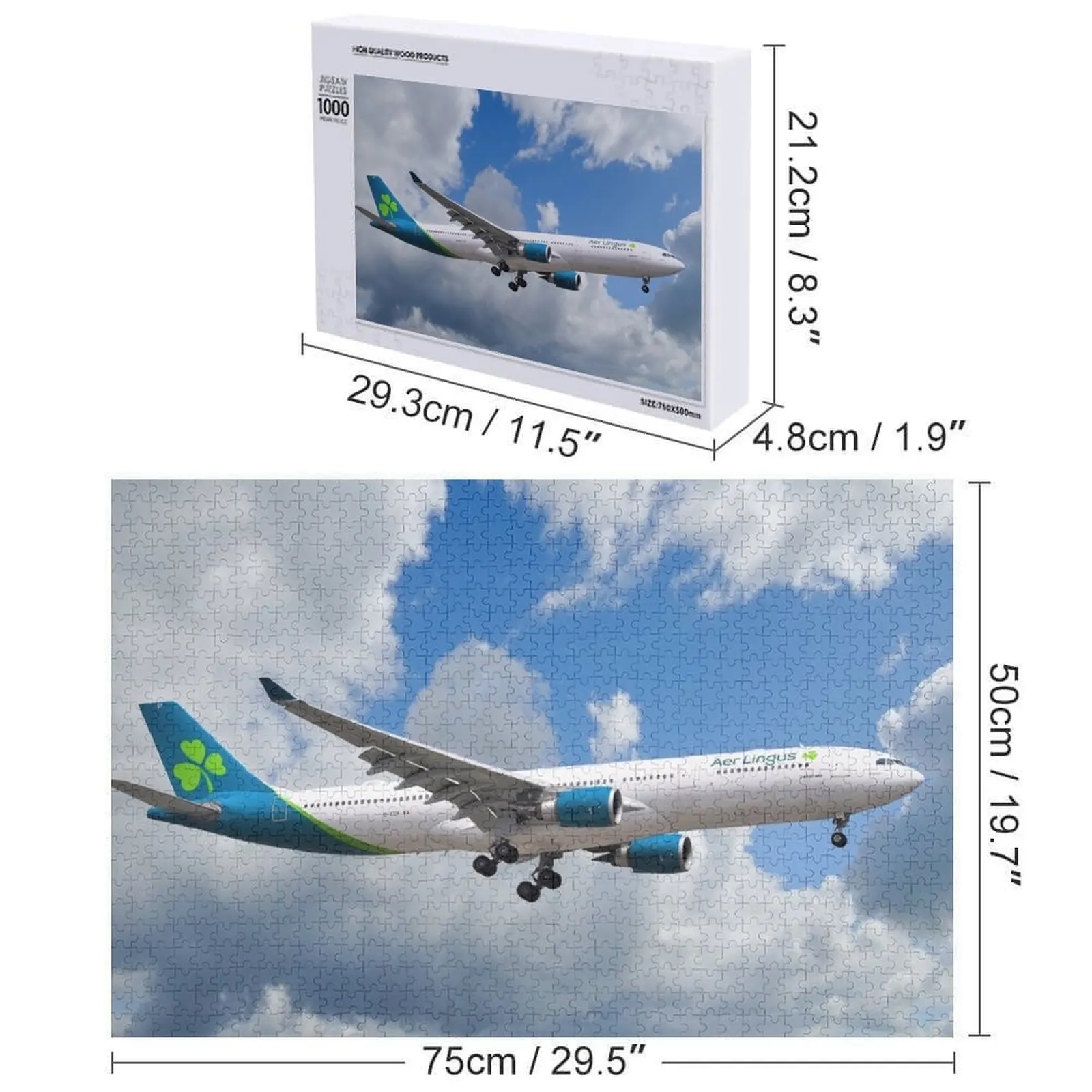 Aer Lingus A330 Jigsaw Puzzle Wooden Boxes Jigsaw Pieces Adults Customizeds For Kids Puzzle