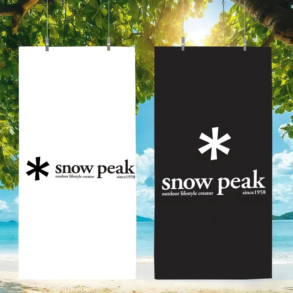 S-Snow Peak Towel Microfiber beach towel, quick-dry, sand-free, ultra-fine fiber, super soft.