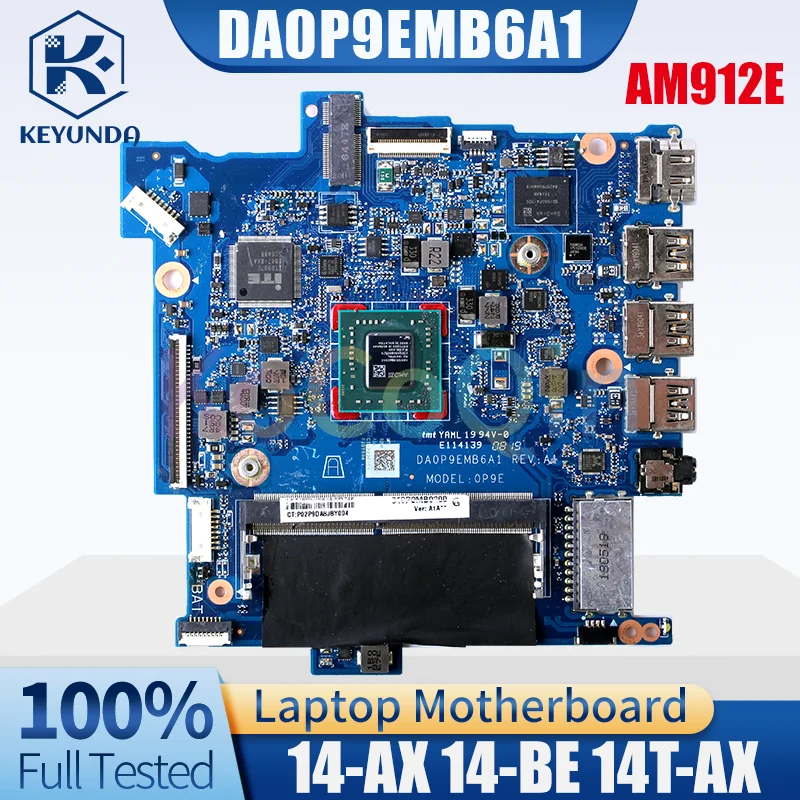

DA0P9EMB6A1 для материнской платы ноутбука HP 14-AX 14-BE 14T-AX AM912E DDR4, полностью протестированная материнская плата для ноутбука