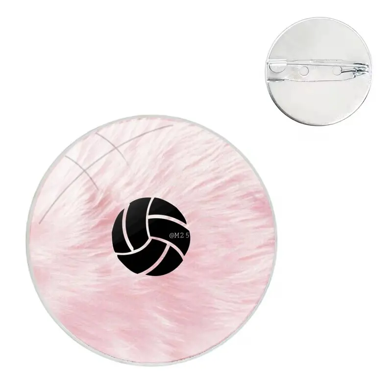 Broches en métal colorées pour vêtements, badge de sport de volley-ball, épingles mignonnes, cadeau de décoration de sac à dos