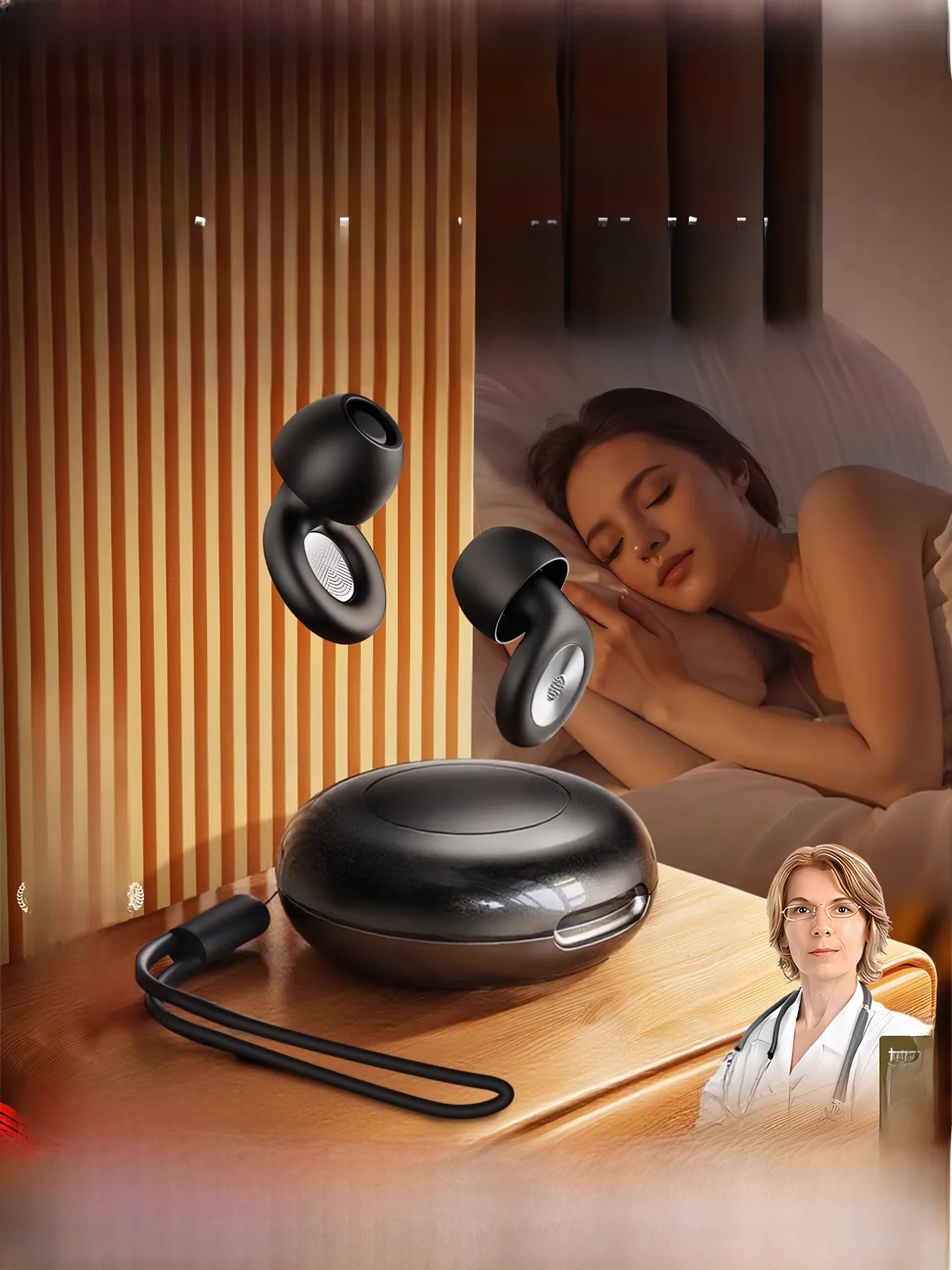 超静音睡眠用耳栓-女性用-痛くない-長時間装着可能-快適なシリコン耳栓-横向き寝用-家庭用