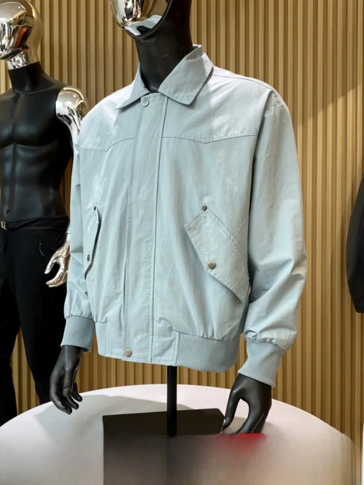 

Harringon Series Men's Casual Workwear Jacket Collared Spring Outerwear American Style Breathable Zipper Pocket Long Sleeve