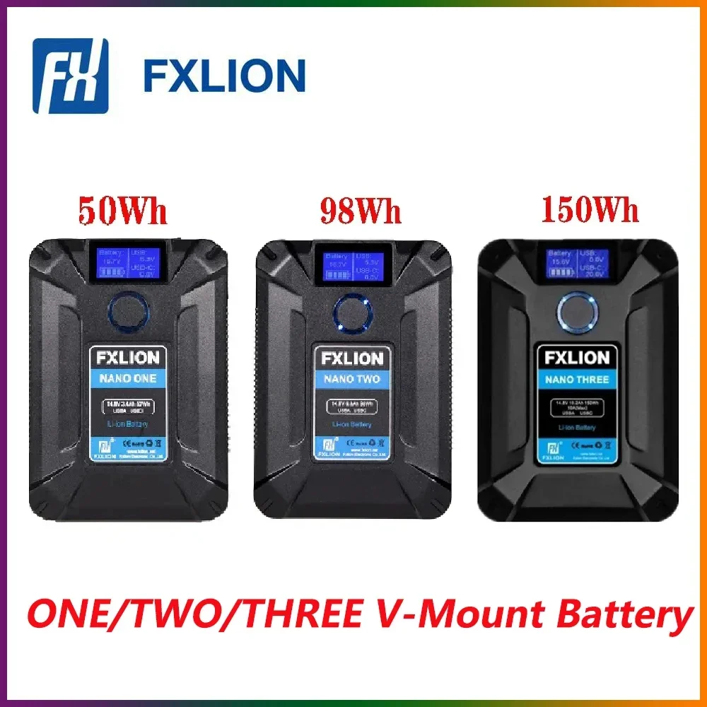 FXLION NANO One/Two/Three V-Mount /Gold-Mount Battery And Wireless NANO ONE/Two/Three Type-C USB-A/-C High Capacity Battery