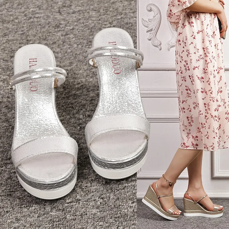 Women Summer Wedge Heel Sandals Designer Platform Sandals Strap Open Toe Chunky Bottom Casual Shoes 2024  Heels Women Sandalias