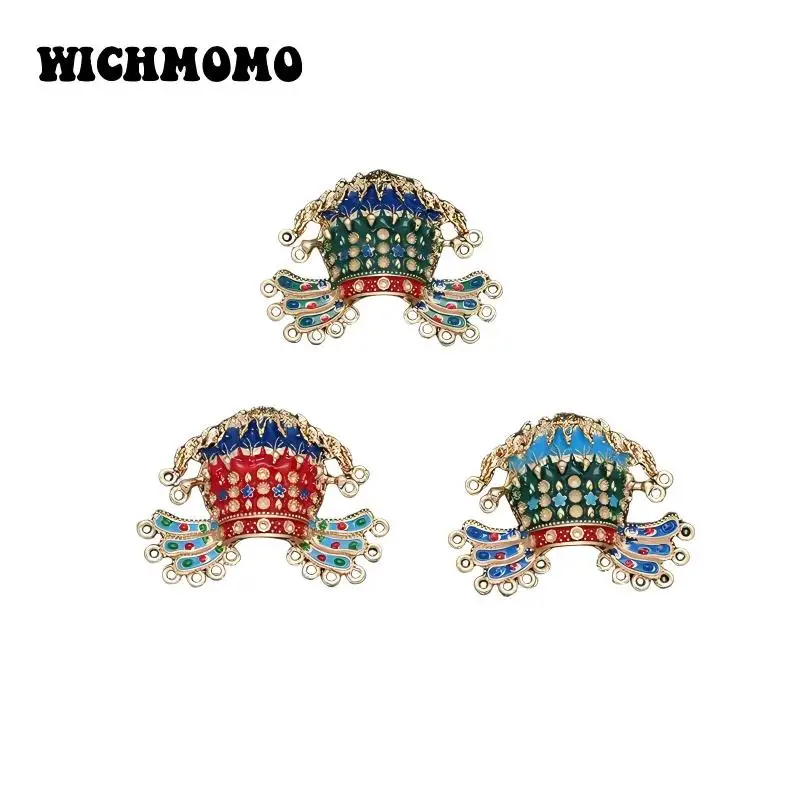 

New 50mm 1pcs Chinese Style Queen Phoenix Crown High-end Brooch Pendant Connector DIY Necklace Brooch Hair Material Accessories