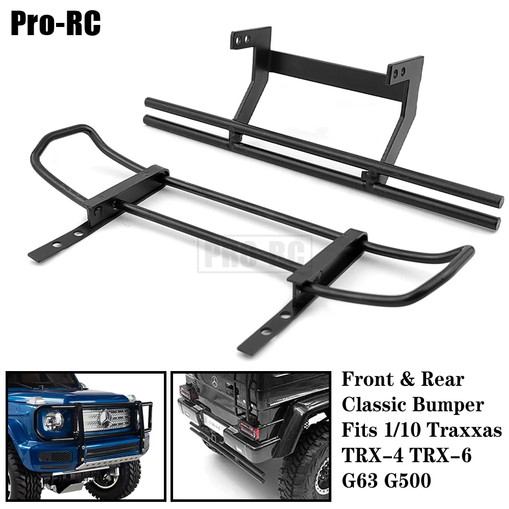 Front & Rear Metal Classic Bumper For 1/10 Traxxas TRX4 TRX-4 TRX-6 TRX6 G63 G500 RC Crawler Car Upgrade Parts